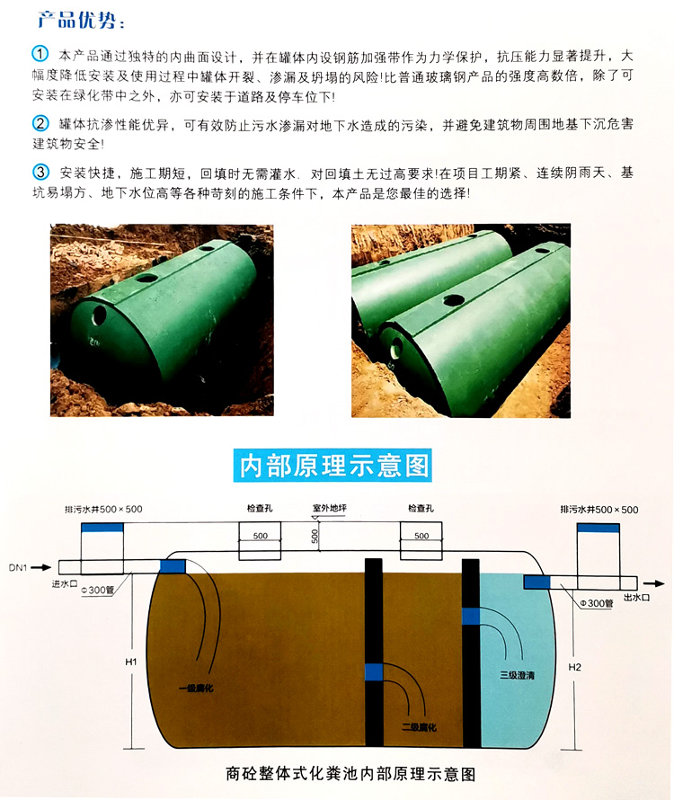 上思玻璃钢化粪池